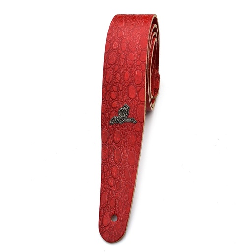 [07ML05F.] Correa Magma cocodrilo cuero rojo 5 cm Fina