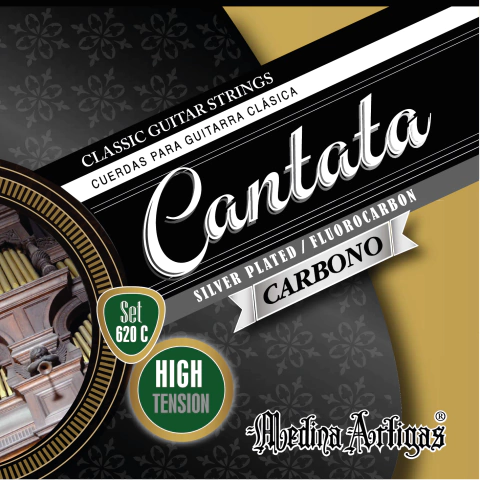 [620c] Encordado Cantata Carbono Plateado Guitarra Clásica Tensión Alta