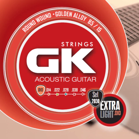 [2030] Encordado Gk .010 Guitarra Acústica
