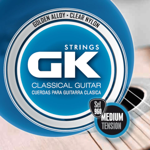 [960] Encordado Gk Guitarra Clásica Dorado